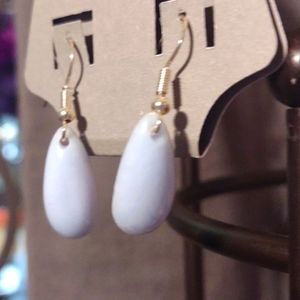 Lavender resin filled earings